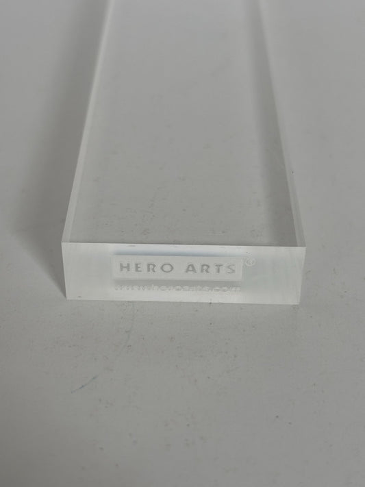 Hero Arts Clear Acrylic Block Stamping and Crafts 6 x 1.5 Inch Rectangle Shape