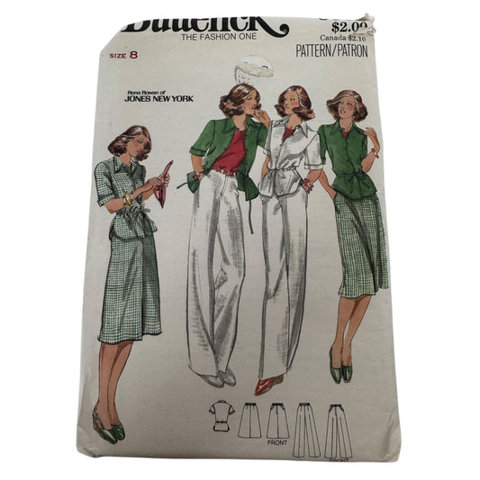 Butterick Sewing Pattern 5334 Jacket Pants Skirt Outfit Retro Vintage 1970s UC 8