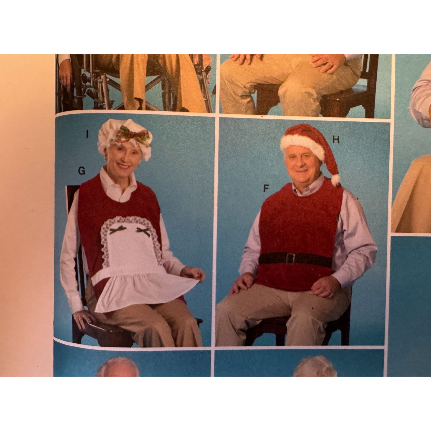 Simplicity Sewing Pattern 2687 Adult Bib Clothing Protection Caregiver Santa Uncut