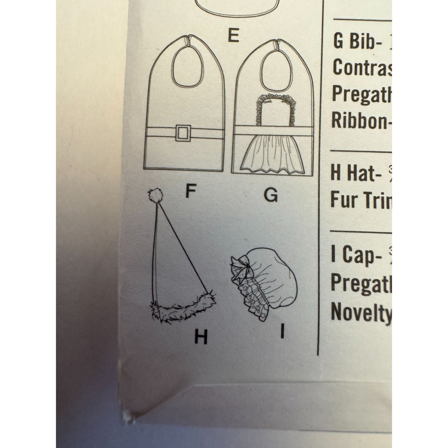 Simplicity Sewing Pattern 2687 Adult Bib Clothing Protection Caregiver Santa Uncut