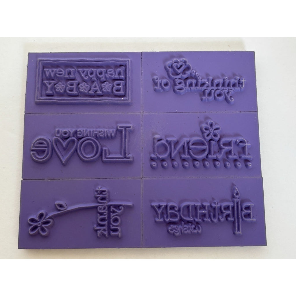 Stampin Up Wood Rubber Stamp Set For A Friend Birthday Wishes Card Making Words