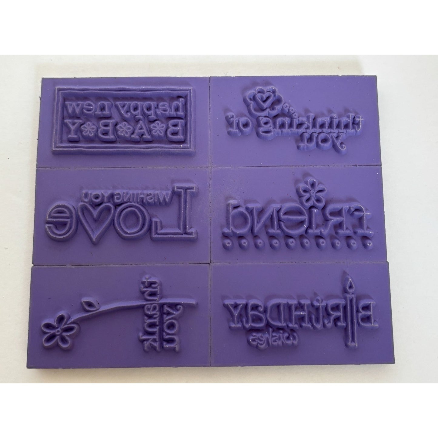 Stampin Up Wood Rubber Stamp Set For A Friend Birthday Wishes Card Making Words