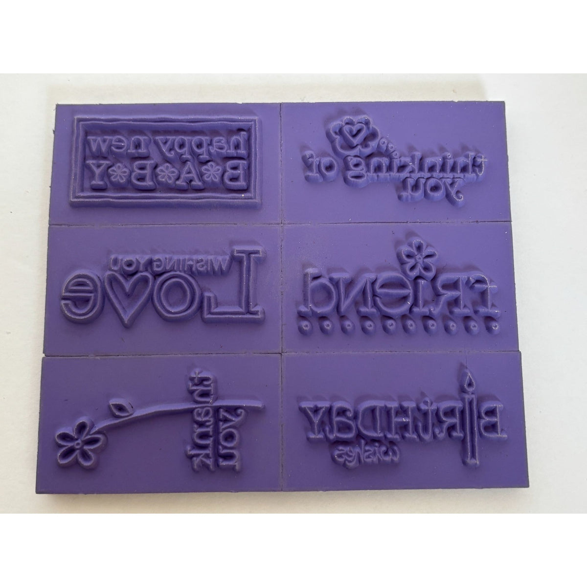 Stampin Up Wood Rubber Stamp Set For A Friend Birthday Wishes Card Making Words
