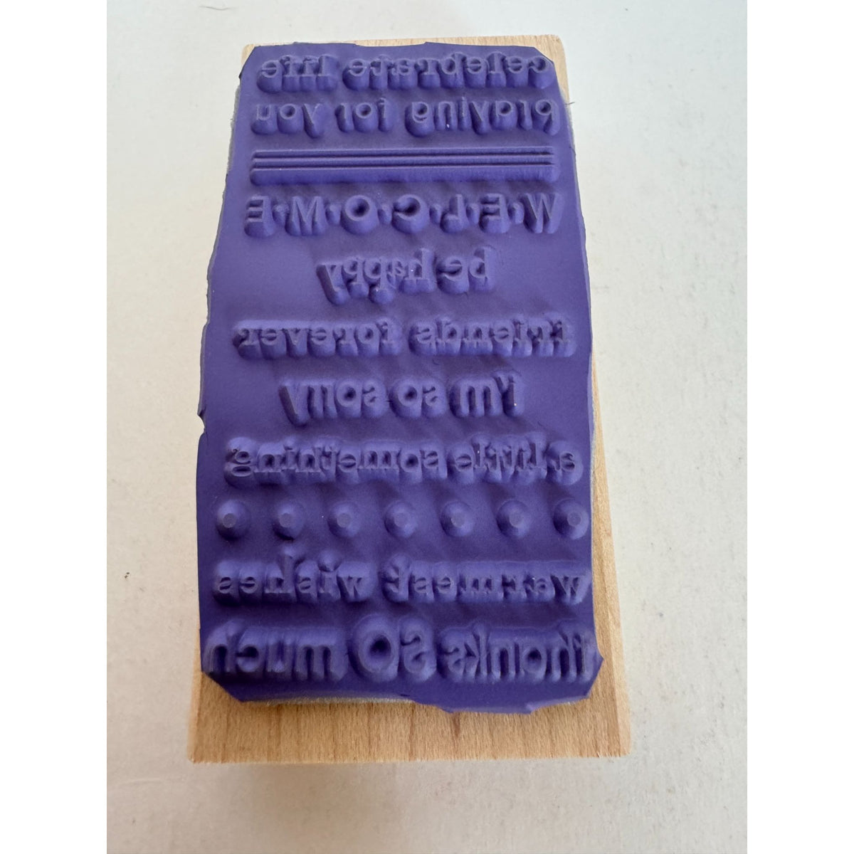Stampin Up Rubber Stamp Card Sentiments Celebrate Life Praying for You Welcome