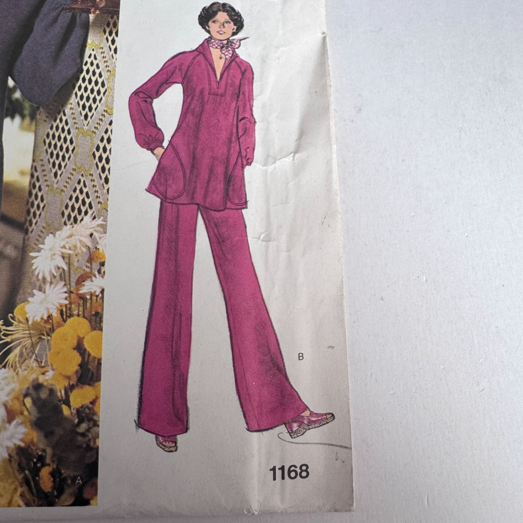 Vogue Sewing Pattern 1168 Dress Tunic Top Pants 1970s  Stan Herman 14 Uncut Designer