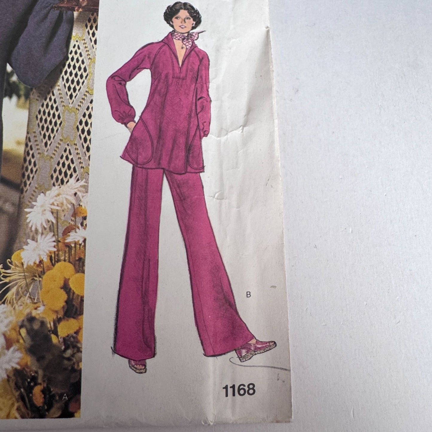 Vogue Sewing Pattern 1168 Dress Tunic Top Pants 1970s  Stan Herman 14 Uncut Designer
