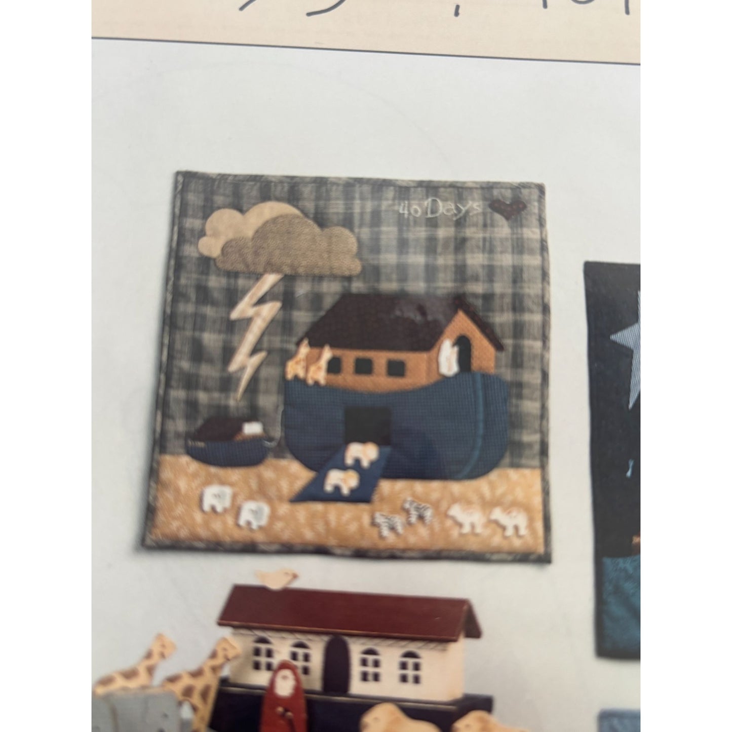 Wild Goose Chase Quilt Pattern 40 Days Nights Noahs Ark Bible Story Wall Hanging