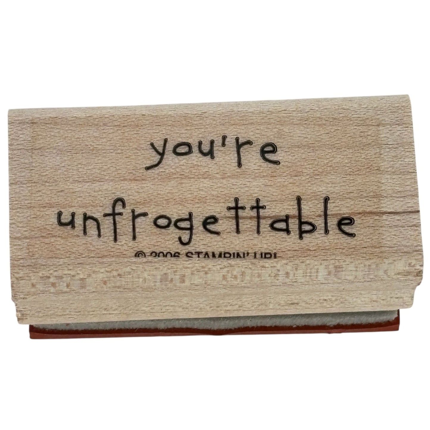 Stampin Up Rubber Stamp You are Unforgettable Unfrogettable Frog Pun Card Making