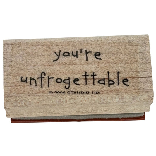 Stampin Up Rubber Stamp You are Unforgettable Unfrogettable Frog Pun Card Making