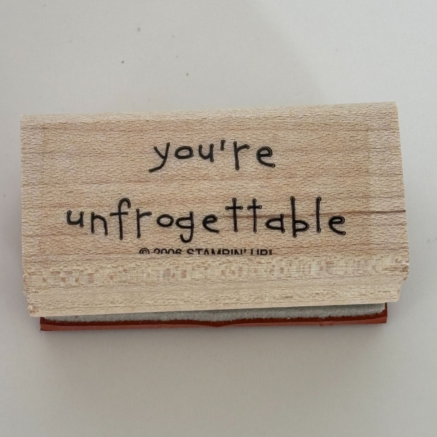 Stampin Up Rubber Stamp You are Unforgettable Unfrogettable Frog Pun Card Making