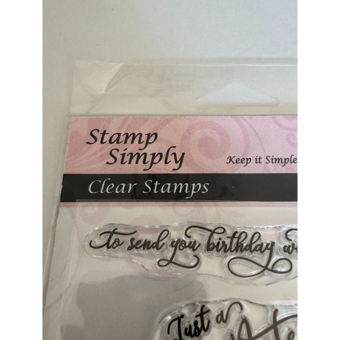 Stamp Simply Clear Stamps Set Floral Cluster Sentiments Spring Pansies Hello
