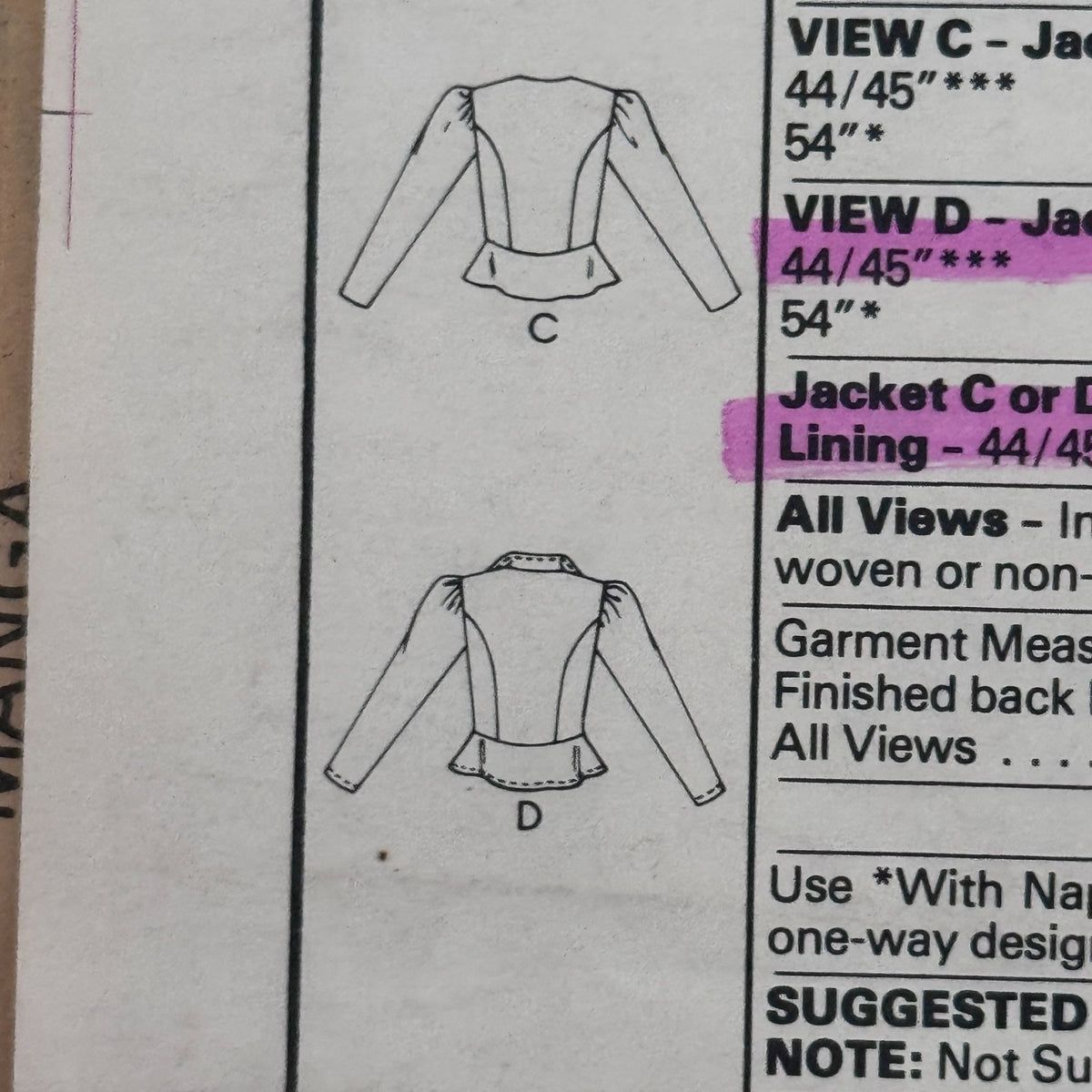 McCalls Sewing Pattern 7828 Fitted Jacket Victorian Blouse Romantic 80s 14 Uncut Goth Outfit