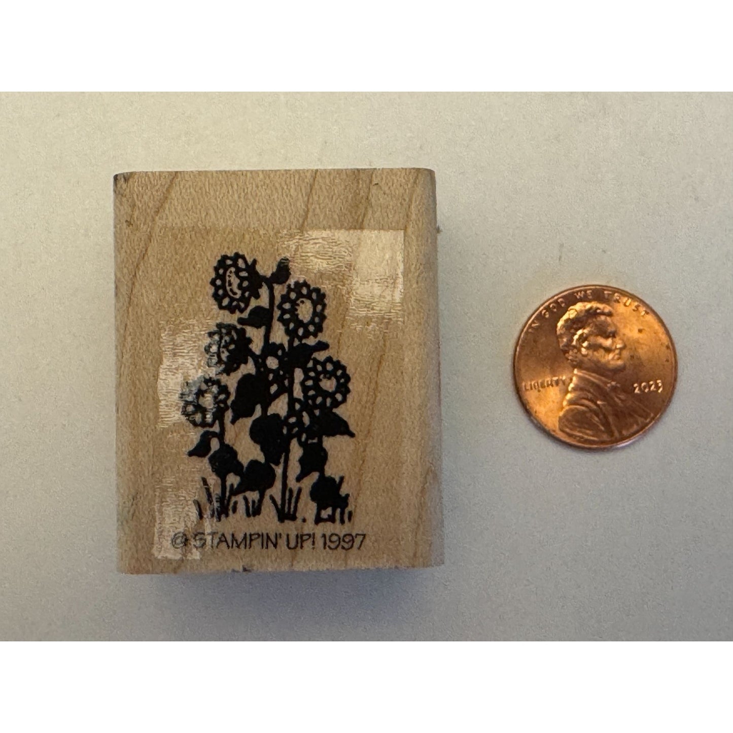 Stampin Up Rubber Stamp Sunflowers Summer Garden Farm Country Charm Card Making