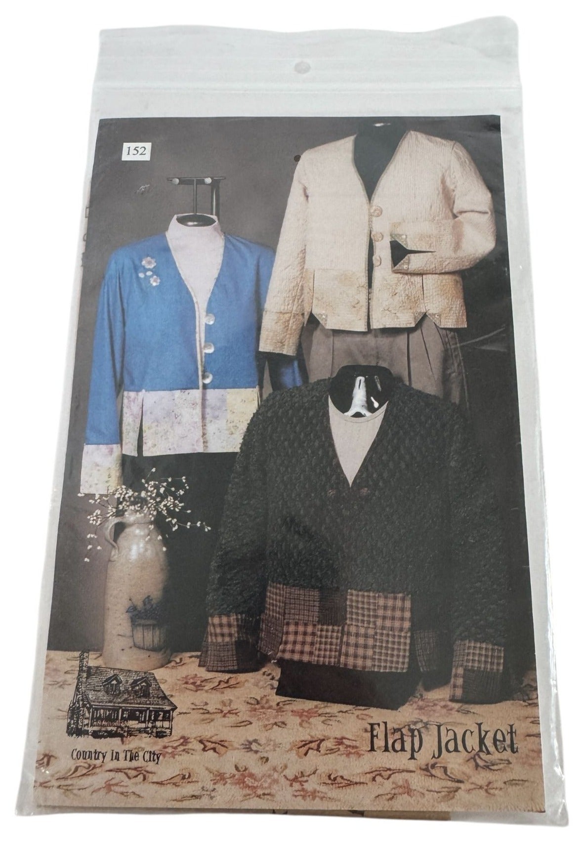 Country In The City Sewing Pattern Flap Jacket Embroidery Patchwork 6-22 Uncut