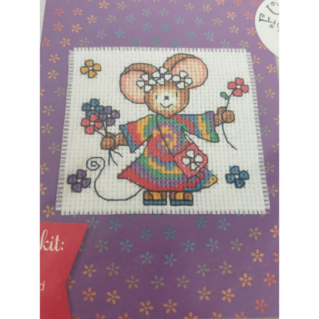 The World of Cross Stitching Cross Stitch Greeting Card Kit Furry Tales Mouse