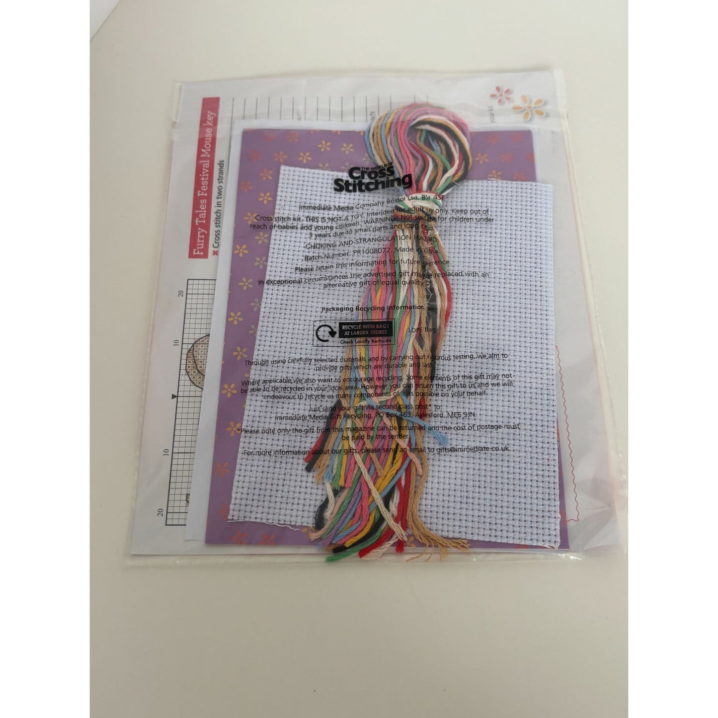 The World of Cross Stitching Cross Stitch Greeting Card Kit Furry Tales Mouse