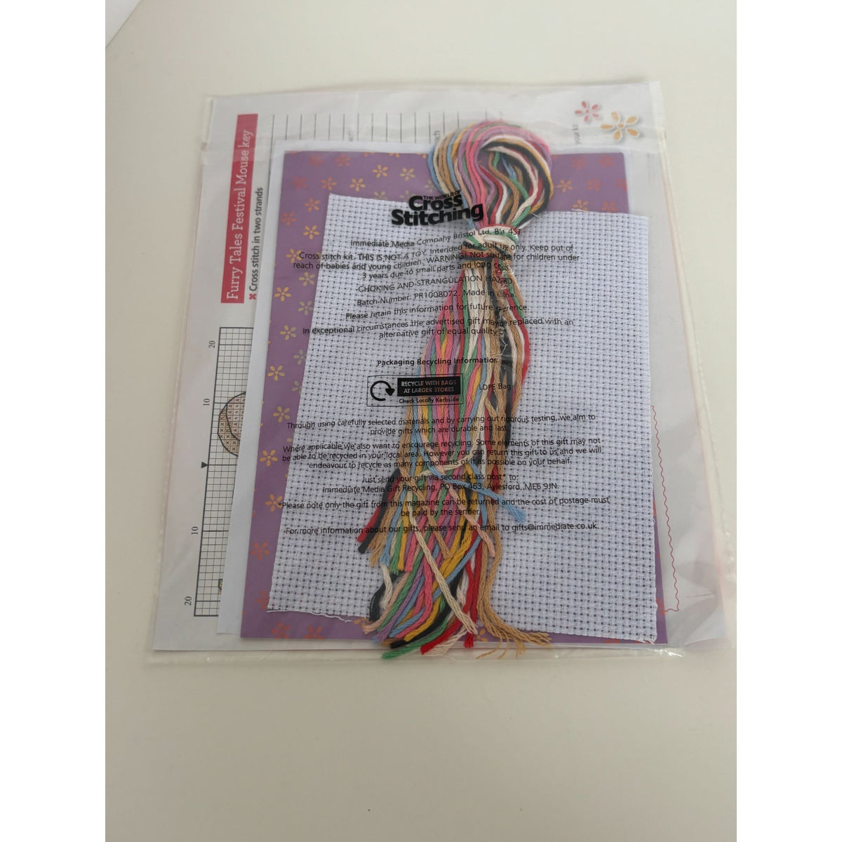 The World of Cross Stitching Cross Stitch Greeting Card Kit Furry Tales Mouse