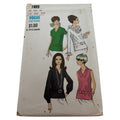 Vogue Sewing Pattern 7403 Misses Blouse Shirt Top Work Evening 1960s 14 Uncut