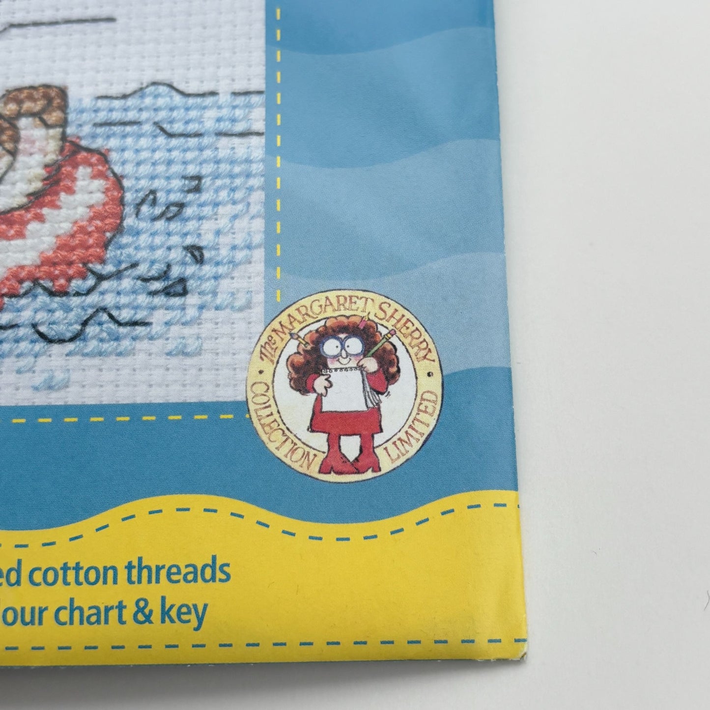 The World of Cross Stitching Cat Card Picture Kit Margaret Sherry Cross Stitch Relaxing Kitty