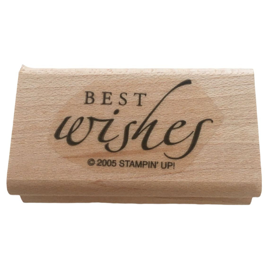 Stampin Up Rubber Stamp Best Wishes Birthday Card Making Words Sentiment Craft