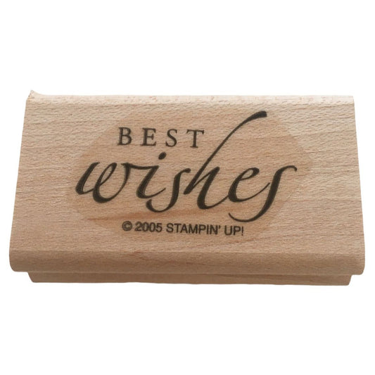 Stampin Up Rubber Stamp Best Wishes Birthday Card Making Words Sentiment Craft