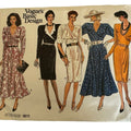 Vogue Sewing Pattern 1811 Power Shoulder Wrap 80s Vintage Size 14 Uncut Office Evening
