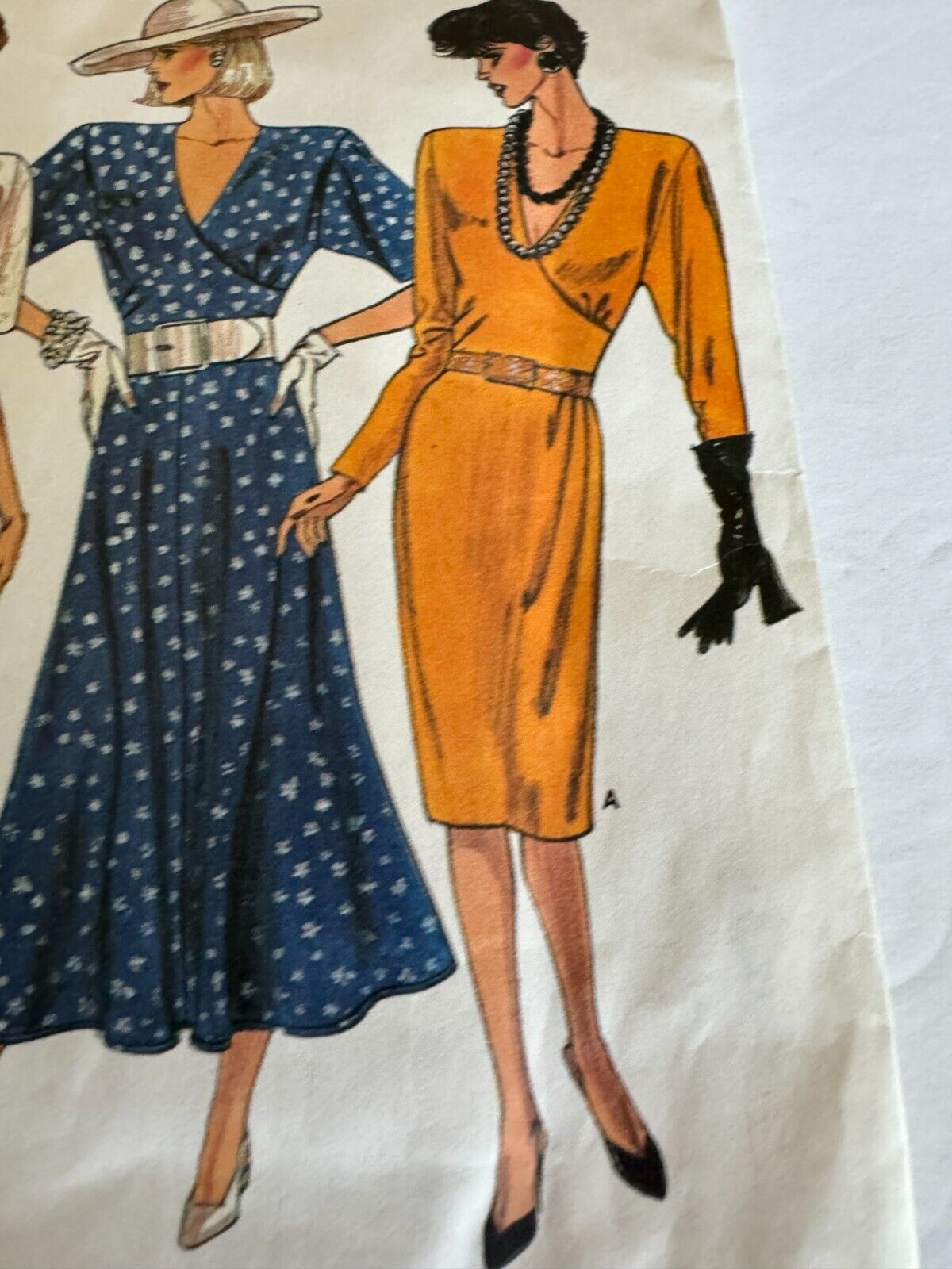Vogue Sewing Pattern 1811 Power Shoulder Wrap 80s Vintage Size 14 Uncut Office Evening