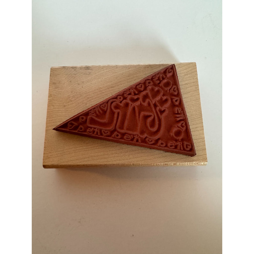 Limited Edition Rubber Stamp Its A Girl Baby Announcement Banner Triangle Words