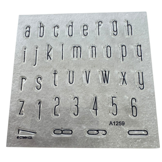 CTMH My Acrylix Acrylic Stamp A1259 Prairie Alphabet Letters Numbers Lower Case
