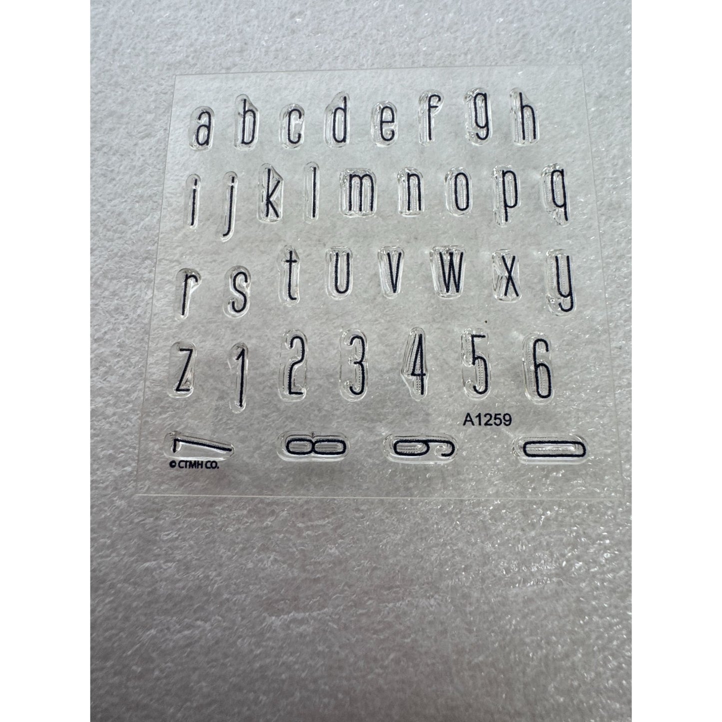 CTMH My Acrylix Acrylic Stamp A1259 Prairie Alphabet Letters Numbers Lower Case