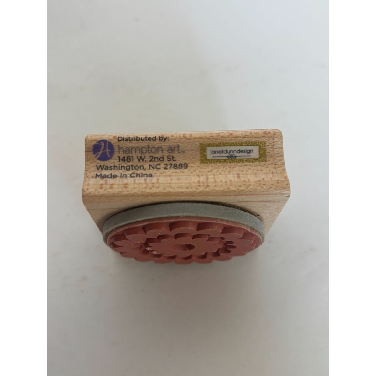 Hampton Art Wood Rubber Stamp Flower Power 60s Starburst Retro Bloom Card Making