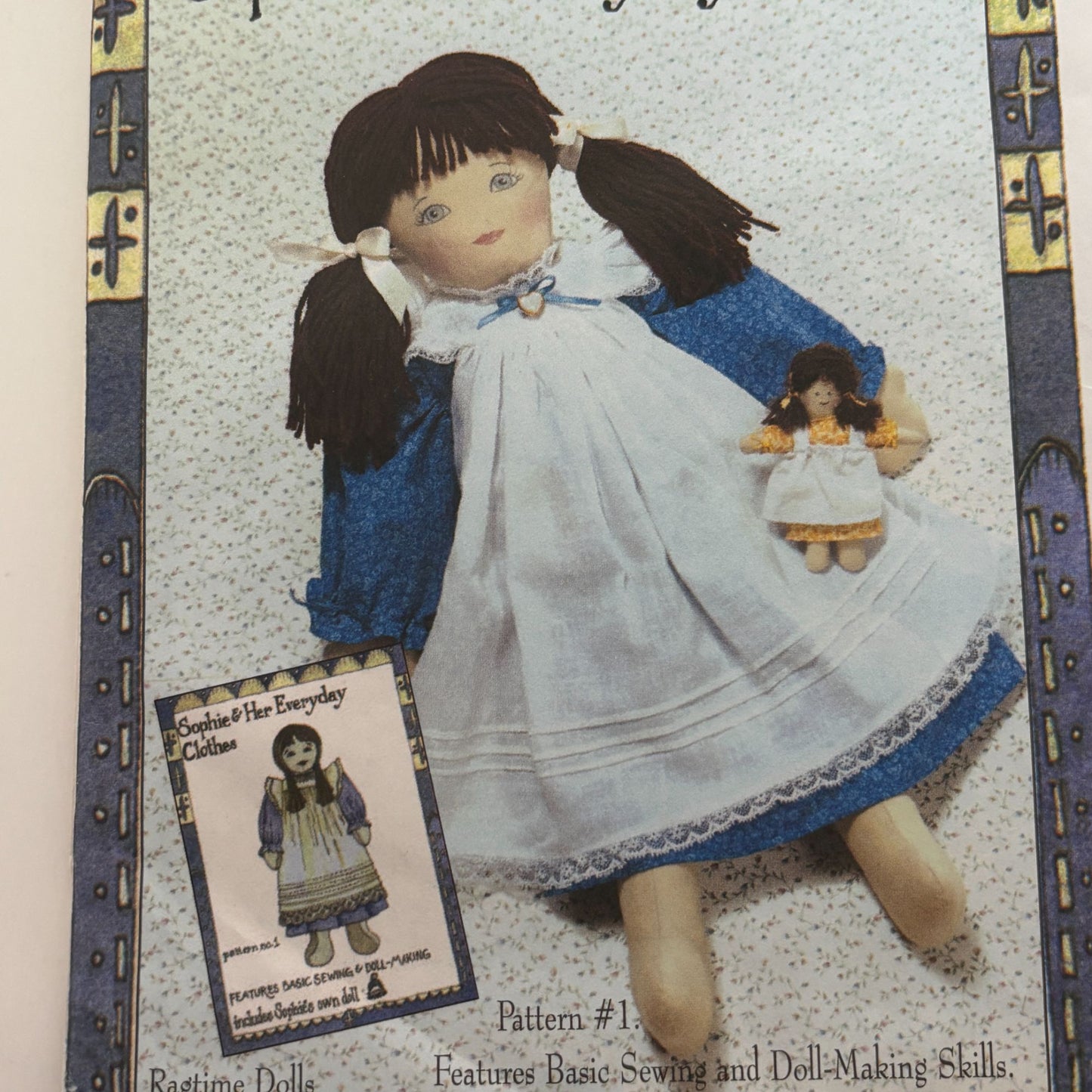 McCalls Sewing Pattern 4186 Sophie Doll Everyday Clothes Clothing Apron Ragtime
