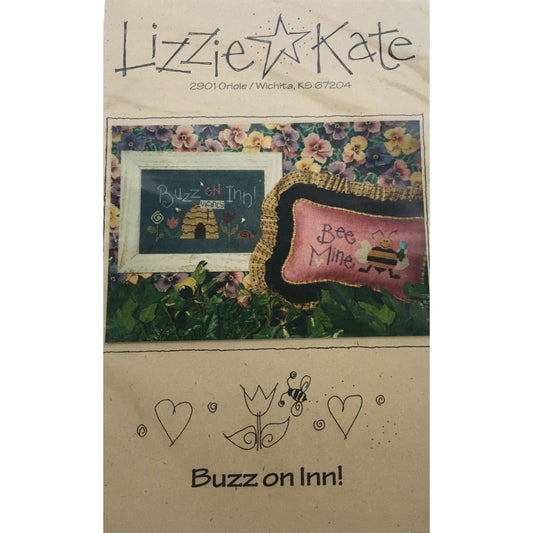 Lizzie Kate Cross Stitch Pattern Buzz on Inn & Bee Mine Bees Summer Needlework