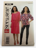 Butterick Sewing Pattern B5700 Easy Tunic Top Dress 4-26 Plus Size Boho Casual
