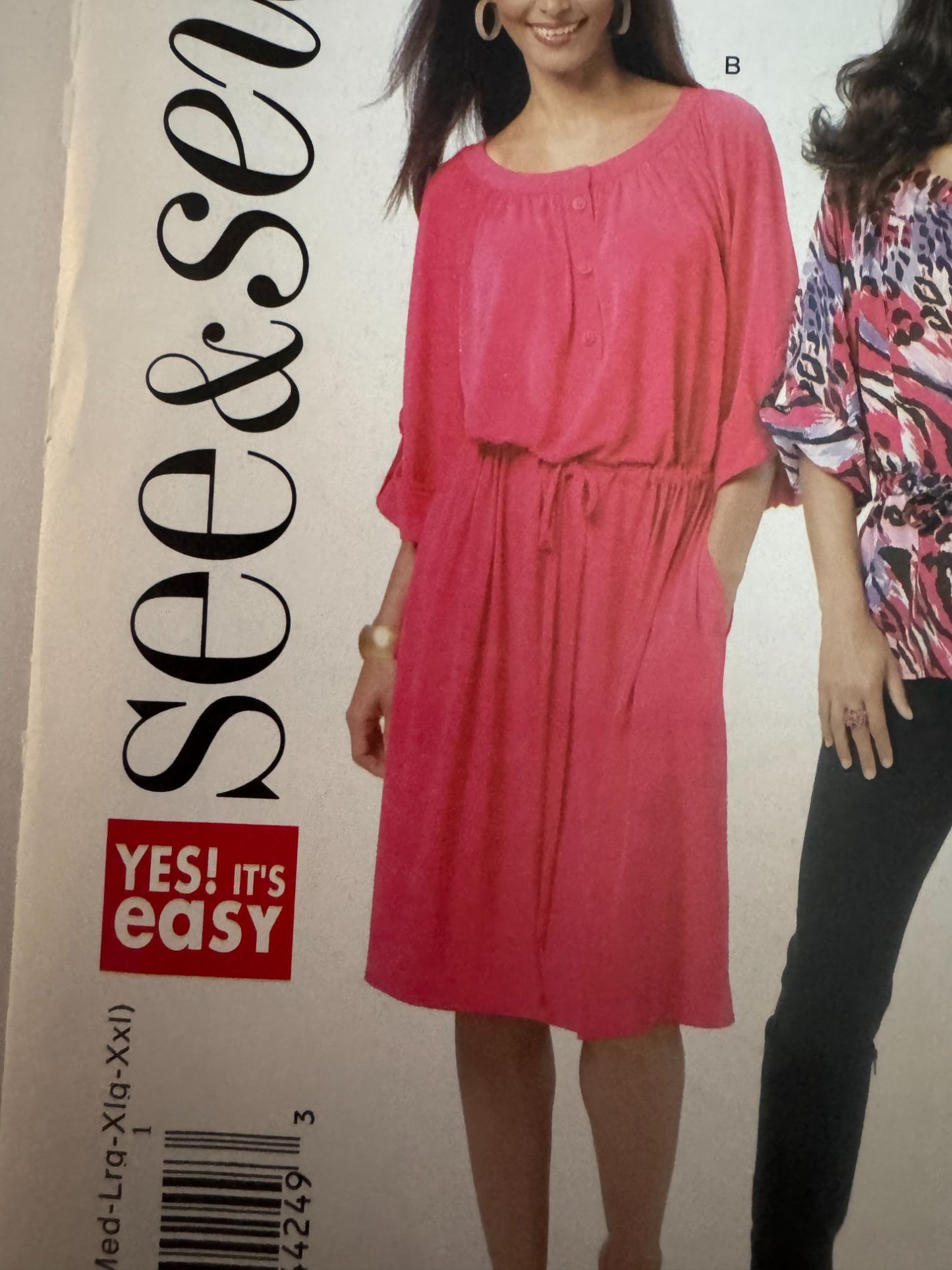 Butterick Sewing Pattern B5700 Easy Tunic Top Dress 4-26 Plus Size Boho Casual