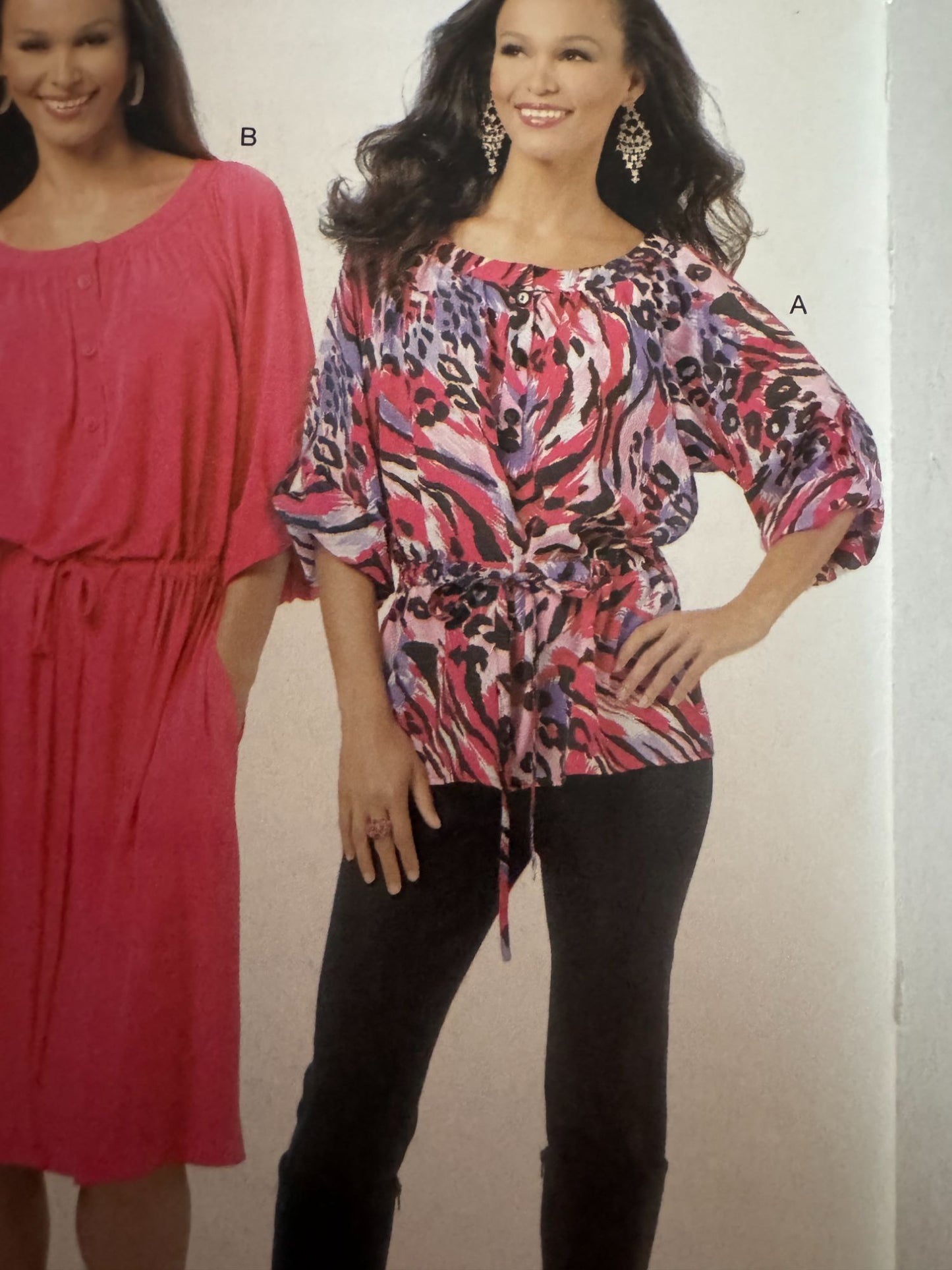 Butterick Sewing Pattern B5700 Easy Tunic Top Dress 4-26 Plus Size Boho Casual