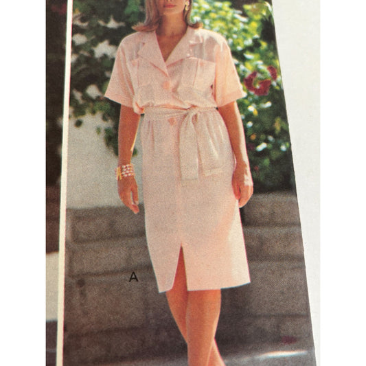 Butterick Sewing Pattern 6687 Blouson Dress Minimalist 90s Midi Dress 12-16 Uncut