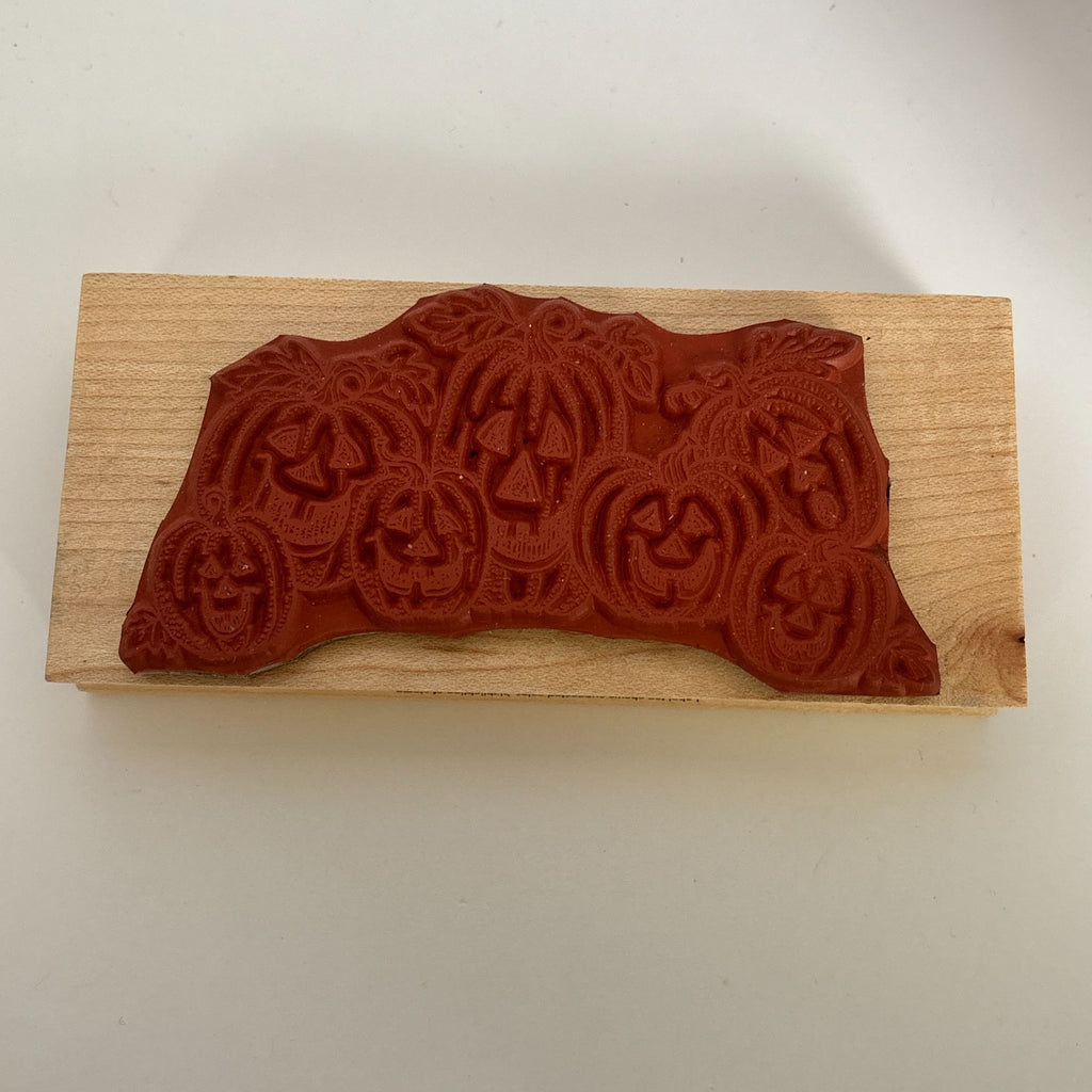 Hero Arts Rubber Stamp Silly Pumpkin Border Halloween Jack-O-Lantern Fall Card Making Wood Mounted