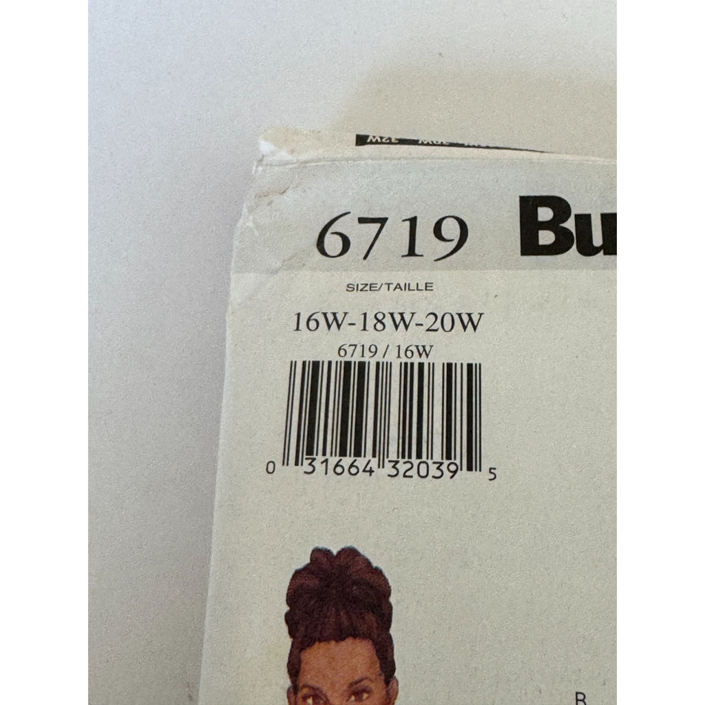 Butterick Sewing Pattern 6719 Womens Top Skirt Pants Wrap Outfit 16W 18W 20W Delta Burke