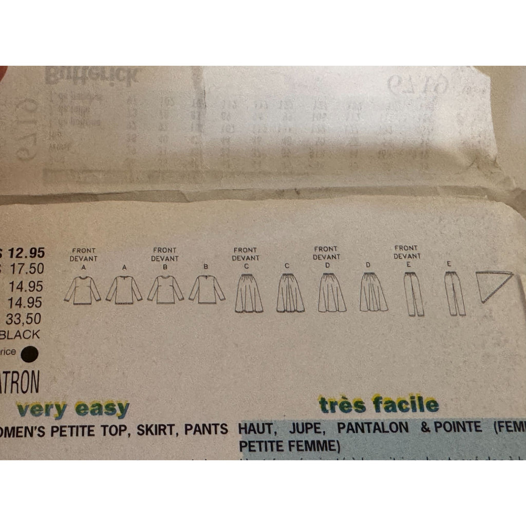 Butterick Sewing Pattern 6719 Womens Top Skirt Pants Wrap Outfit 16W 18W 20W Delta Burke
