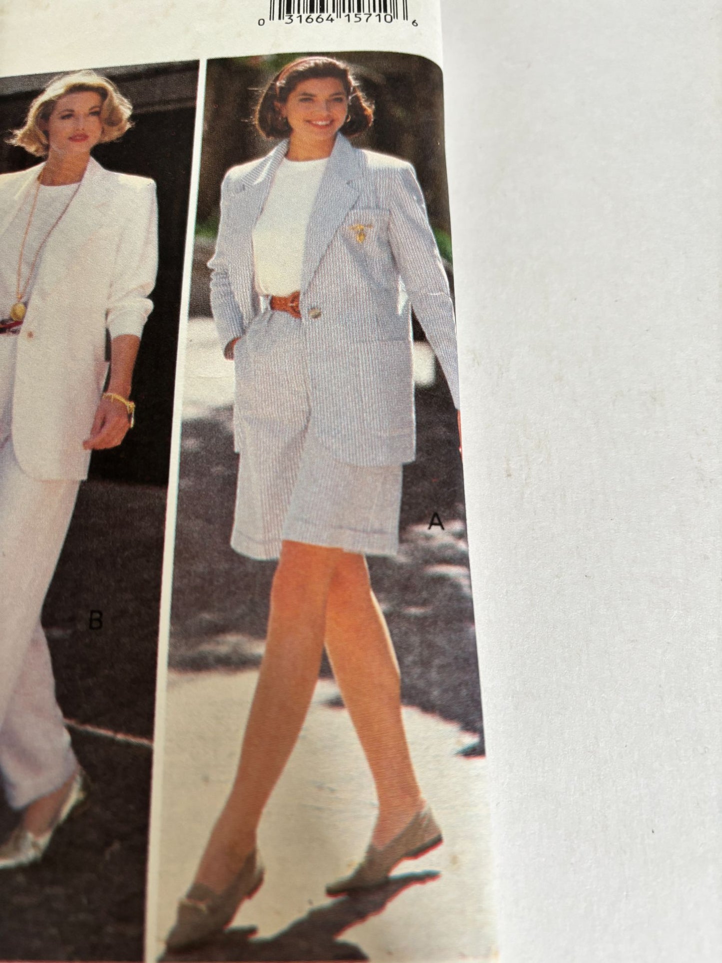 Butterick Sewing Pattern 6651 90s Power Suit Jacket Shorts Pants Top Easy 6-10 Uncut
