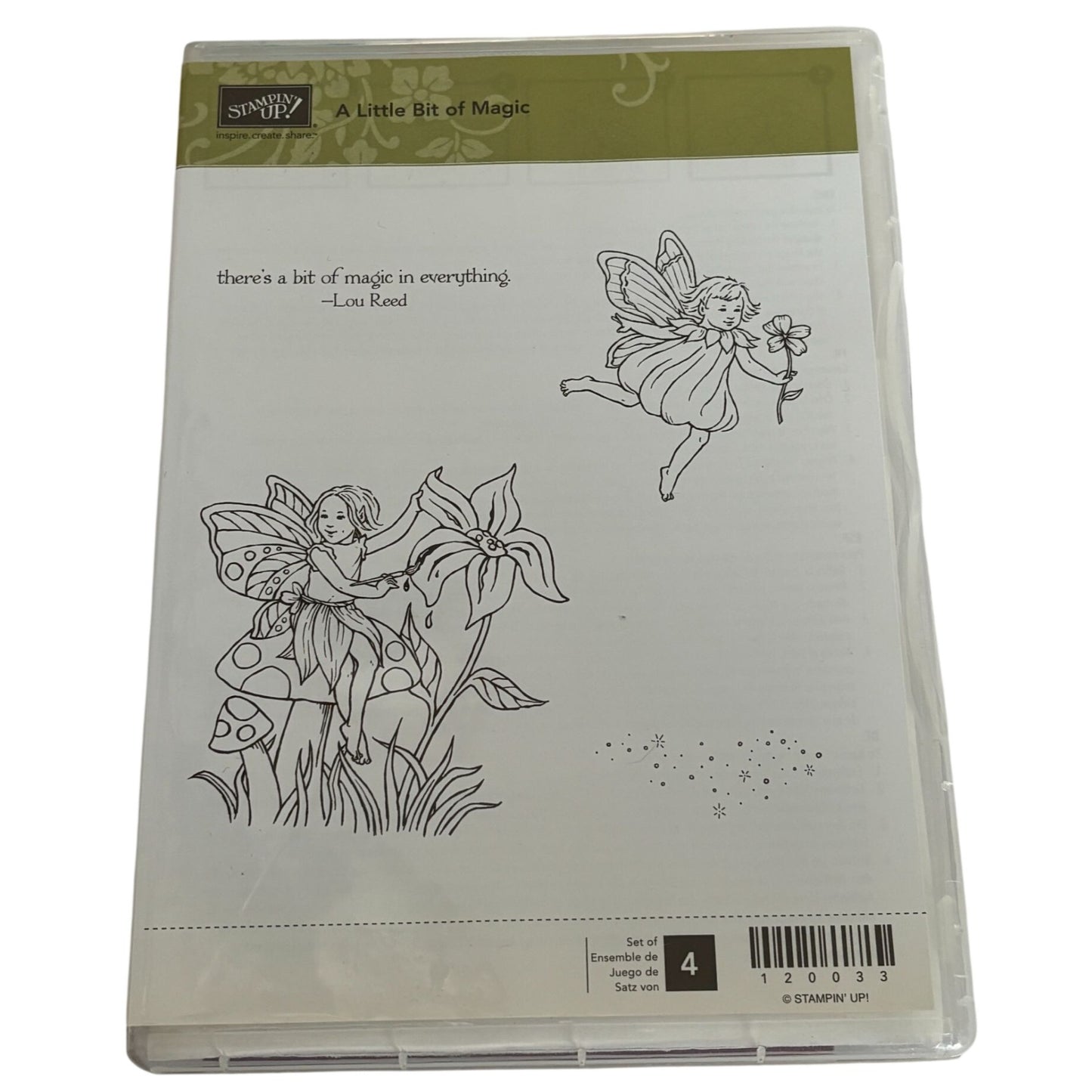 Stampin Up Rubber Stamps A Little Bit Of Magic Fairy Woodland Clear Mount Set 4