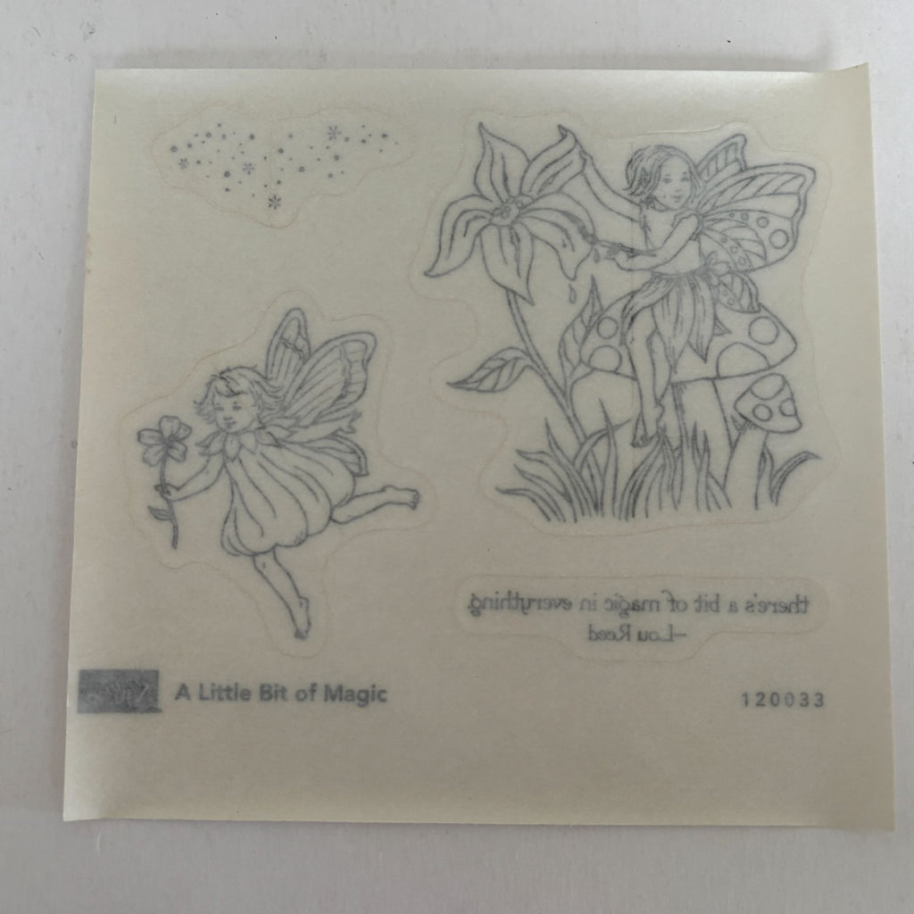 Stampin Up Rubber Stamps A Little Bit Of Magic Fairy Woodland Clear Mount Set 4
