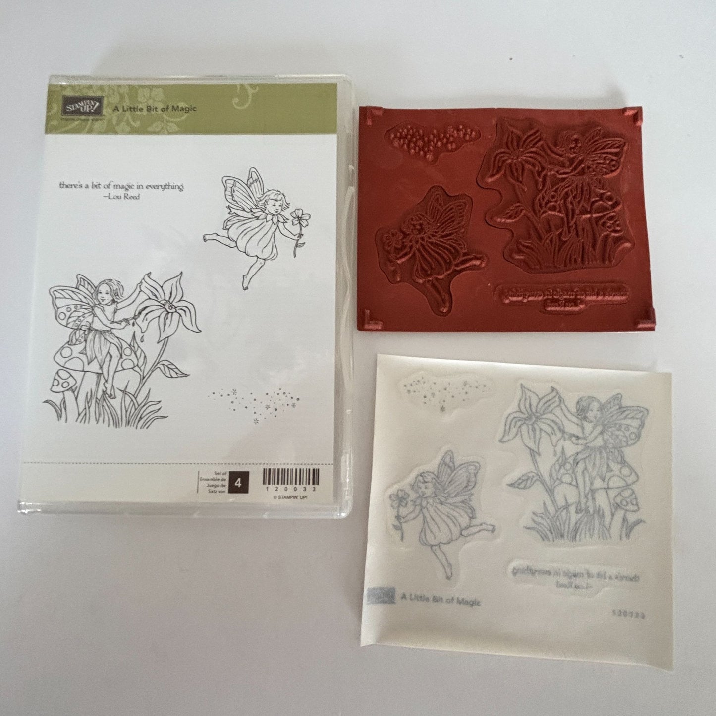 Stampin Up Rubber Stamps A Little Bit Of Magic Fairy Woodland Clear Mount Set 4