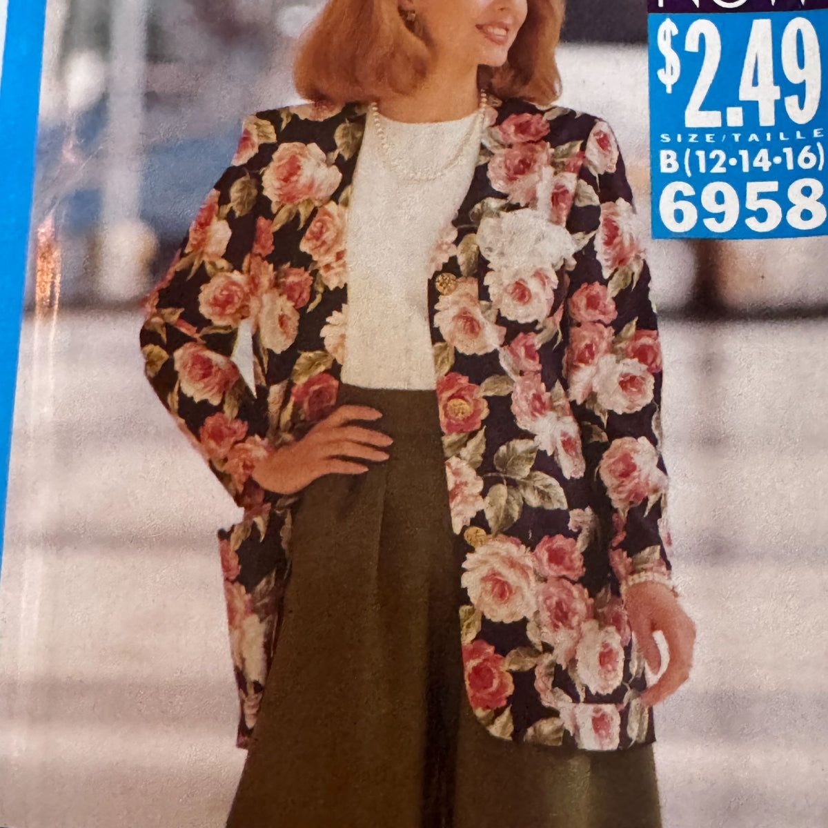 Butterick Sewing Pattern 6958 1990s Work Jacket Top Split Skirt 12 14 16 Uncut