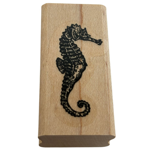 Stampin Up Rubber Stamp Seahorse Sea Creature Animal Ocean Life Nature Nautical