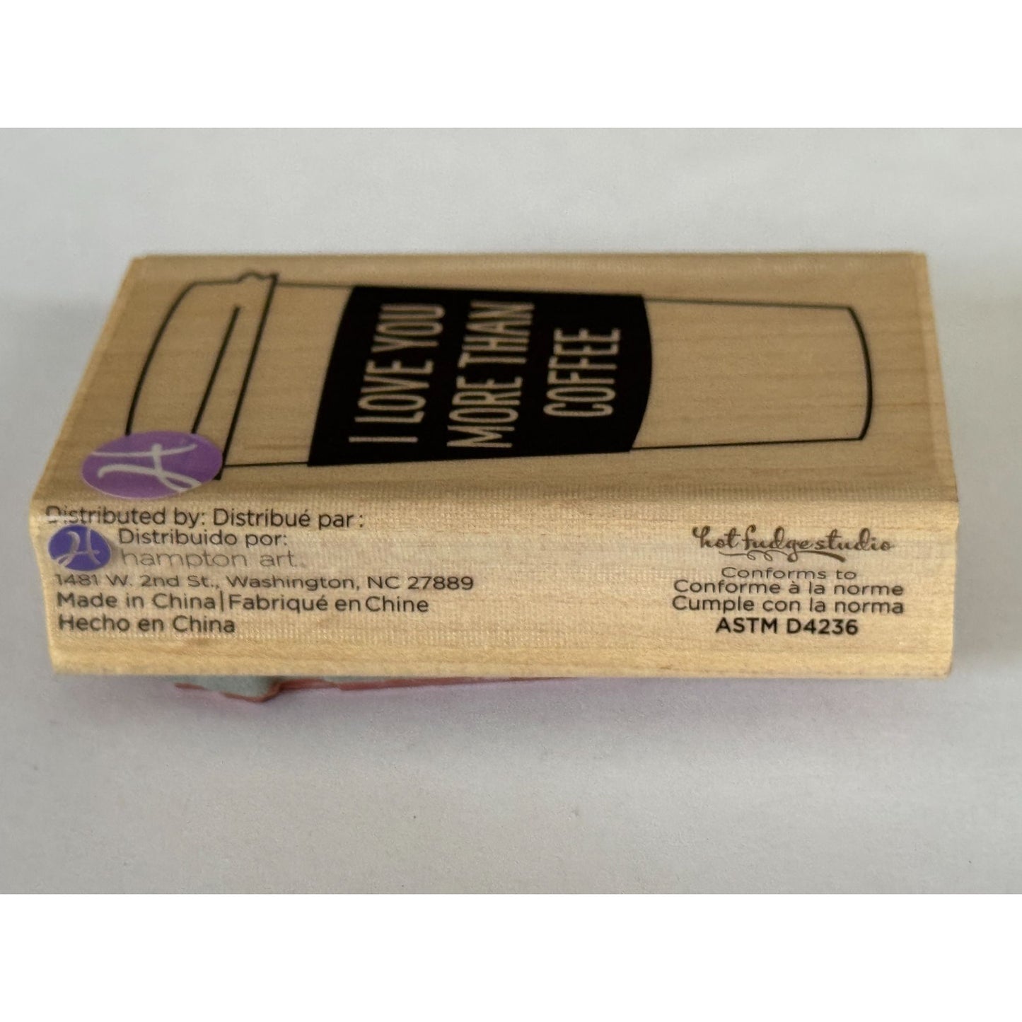 Hampton Art Rubber Stamp I Love You More Than Coffee Funny Friendship Cardmaking