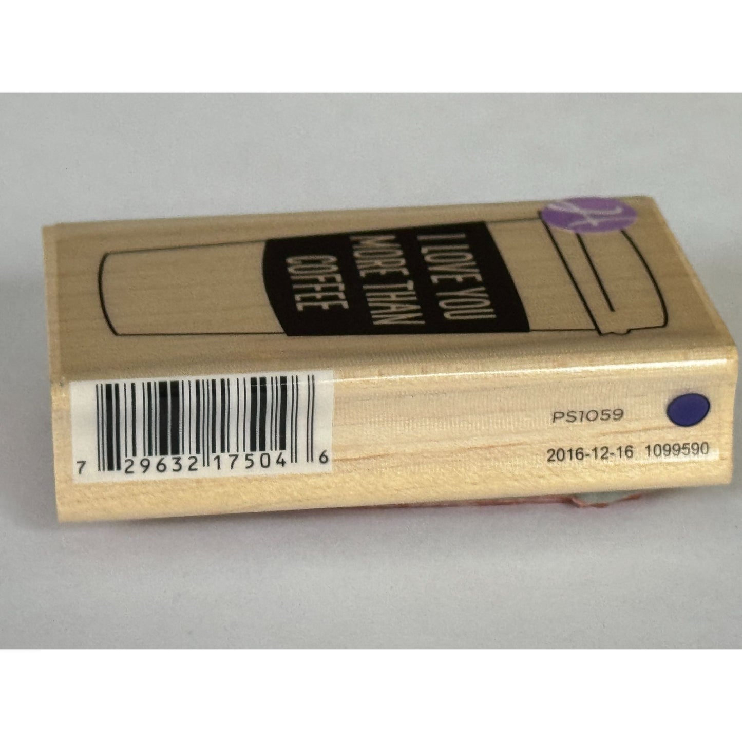 Hampton Art Rubber Stamp I Love You More Than Coffee Funny Friendship Cardmaking