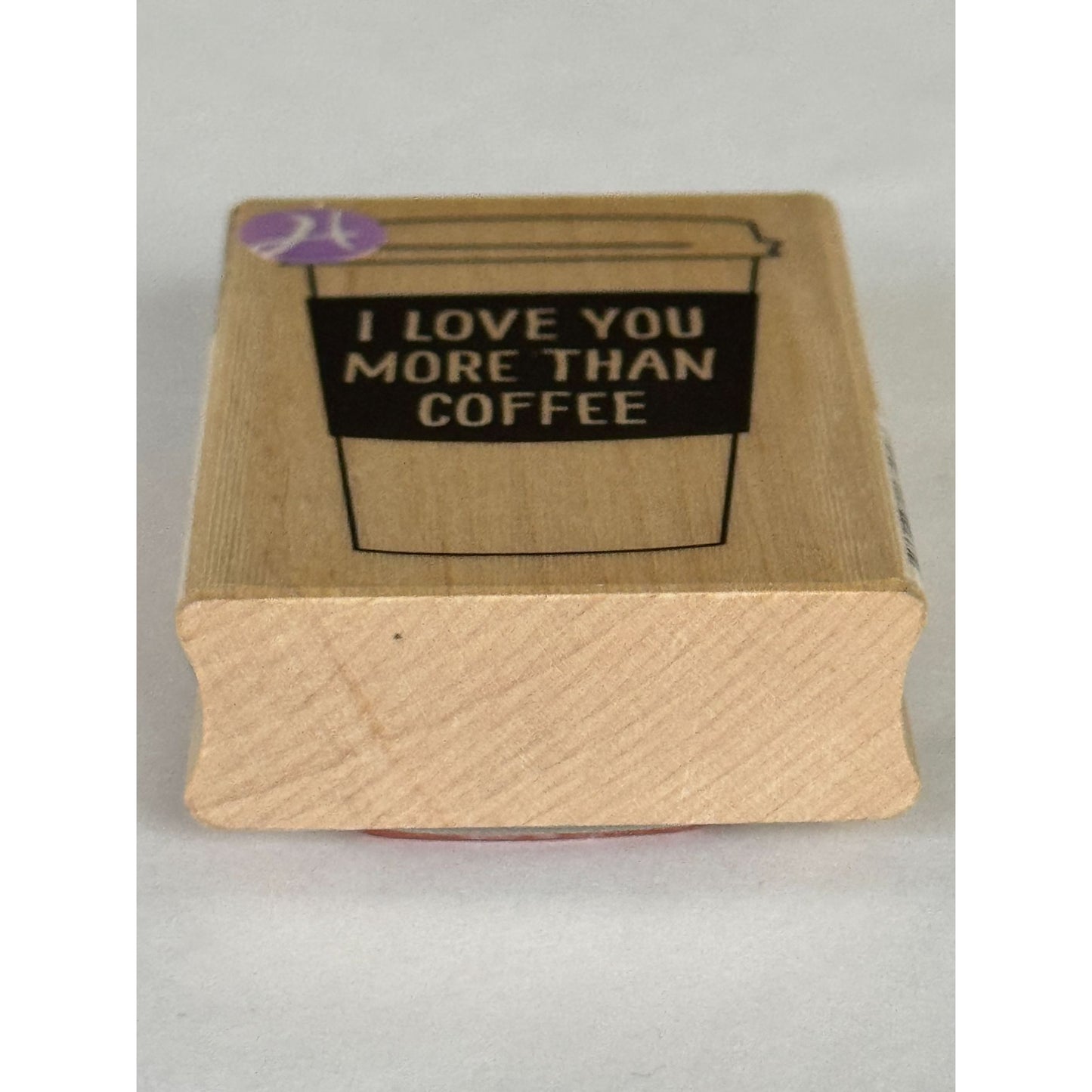 Hampton Art Rubber Stamp I Love You More Than Coffee Funny Friendship Cardmaking