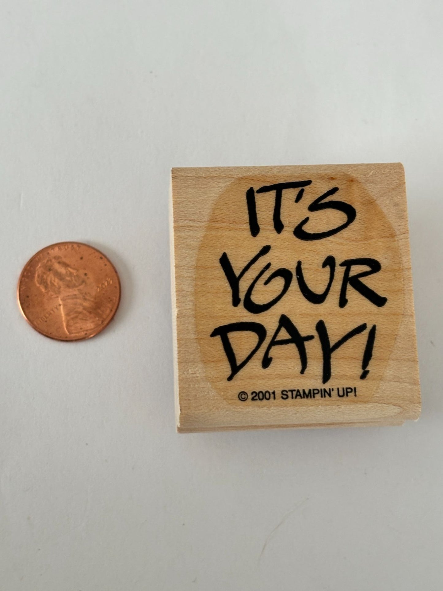 Stampin Up Rubber Stamp Its Your Day Friendship Card Making Word Craft Celebrate